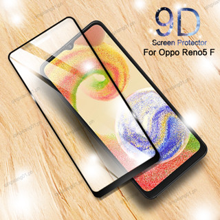 ฟิล์มกระจกนิรภัยกันรอยหน้าจอ สีดํา สําหรับ OPPO Reno 5F Reno 8Z 5G 2Z 7z 7 Pro 5G 6 Lite 5 5G 4G Reno 4 3