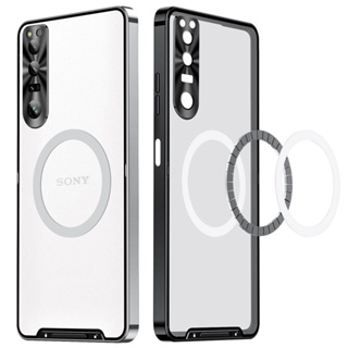 เคสโทรศัพท์มือถือ กรอบโลหะ กันกระแทก มีแม่เหล็กในตัว สําหรับ Sony Xperia1 IV Xperia 1 V