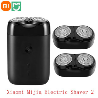 Xiaomi Mijia เครื่องโกนหนวดไฟฟ้า 2 หัวลอย กันน้ํา มีดโกนหนวด ชาร์จ USB เหล็กบุรุษ