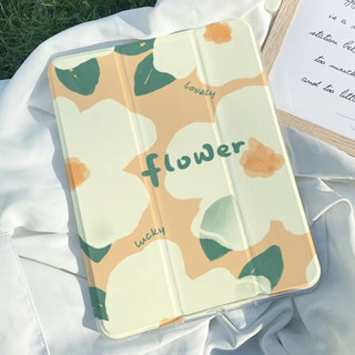 【flower】เคสใสไอแพด กันกระแทก เคสแท็บเล็ต CASE FOR IPAD มีช่องใส่ปากกา ทุกรุ่น หลังใส ฝาพับ เคส iPad 10.2 Gen7/8/9 เคสสำหรับ iPad 10.5Air3/iPad9.7Air1-2gen5-6/iPad 2017-2018/ipad mini 1/2/3/4/5/6