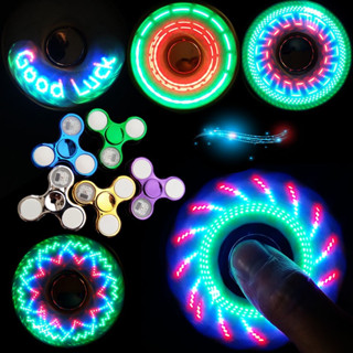 ของเล่น Fidget Spinner Hand Spinners มีไฟ LED ช่วยบรรเทาความเครียด สําหรับเด็ก