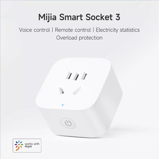 Xiaomi Smart Socket 3 รีโมทคอนโทรลการควบคุมเสียงสถิติการใช ้ พลังงานทํางานร ่ วมกับ Xiaomi Smart Home APP