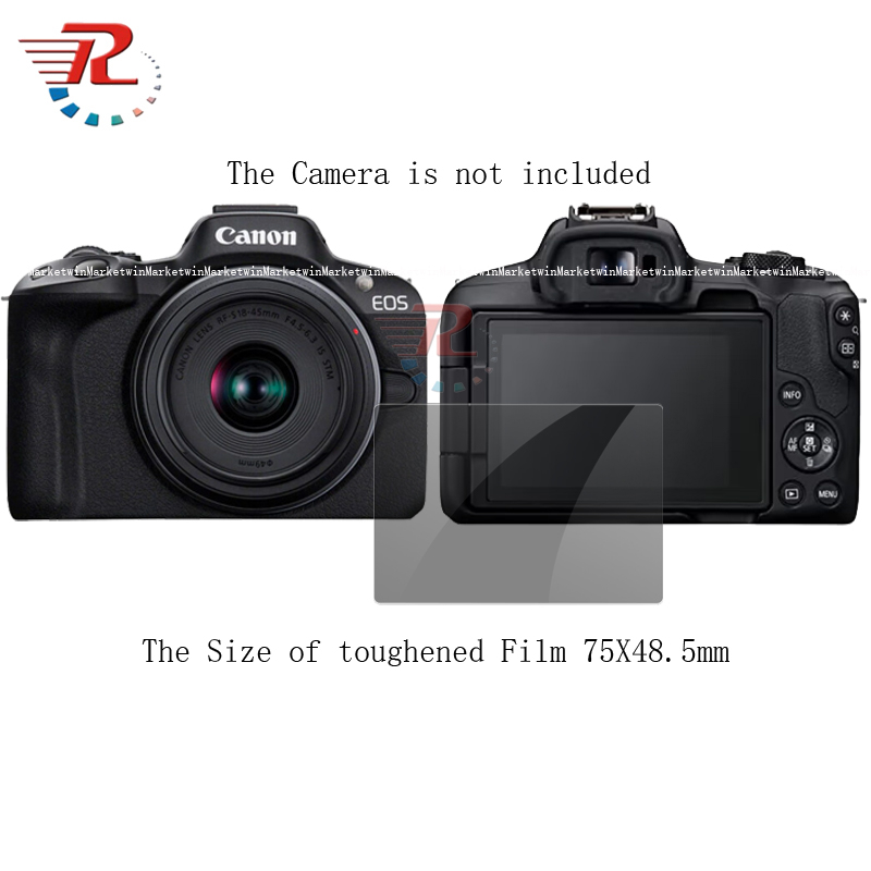 ฟิล์มกระจกนิรภัยกันรอยหน้าจอกล้อง HD สําหรับ Canon EOS R50 Canon EOS R50