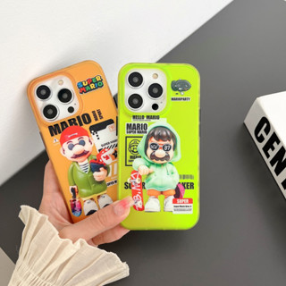 เคสโทรศัพท์มือถือ พลาสติกแข็ง ลายการ์ตูนมาริโอ้น่ารัก สําหรับ iPhone 14 14pro 14promax 13 13pro 13promax 12 12pro 12promax 11 11promax x xs xr xsma