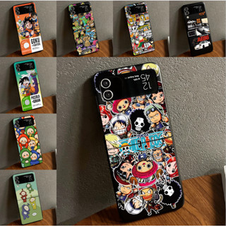 เคสโทรศัพท์มือถือ ป้องกันกระแทก หน้าจอพับได้ ลายการ์ตูน One Piece Family สําหรับ Samsung Galaxy Z Flip 3 Z Flip 4