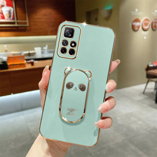 เคสโทรศัพท์มือถือ ลายการ์ตูนแพนด้า สามมิติ พร้อมขาตั้ง สําหรับ Redmi 10 Prime+ Redmi 10 2022 Redmi 9T Redmi 5plus Redmi note5 Redmi note 11tpro Redmi 7