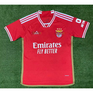 เสื้อกีฬาแขนสั้น ลายทีมชาติฟุตบอล Benfica 2023 24 ชุดเหย้า คุณภาพสูง สําหรับผู้ชาย