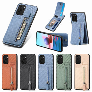 เคสโทรศัพท์หนัง แบบฝาพับ มีซิป กันกระแทก พร้อมช่องใส่บัตร สําหรับ Realme 9 Pro Plus C35 C31 C33 4G 5G