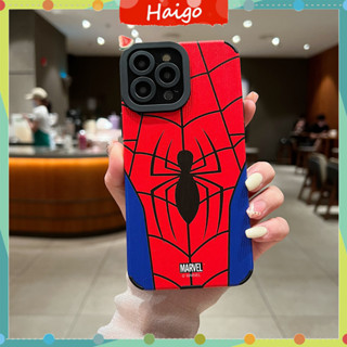 เคสโทรศัพท์มือถือ พลาสติกนิ่ม ลายโลโก้ Dermatoglyph SPIDERMAN สําหรับ iPhone14 13 12 Mini 11 PRO MAX 6 6s 7 8plus SE2 X XS XR XSMAX #HG6032