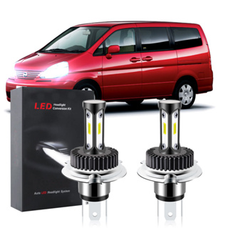 หลอดไฟหน้ารถยนต์ LED T12 6000K สีขาว แบบเปลี่ยน สําหรับ Nissan Serena (C24) 2001 2002 2003 2004- 2013 (1 คู่)