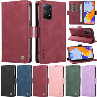 เคสโทรศัพท์หนัง PU นิ่ม ผิวด้าน ฝาพับ พร้อมช่องใส่บัตร หรูหรา สําหรับ Xiaomi Redmi Note 9S Note 8T Note 9 Pro Note 8 Pro