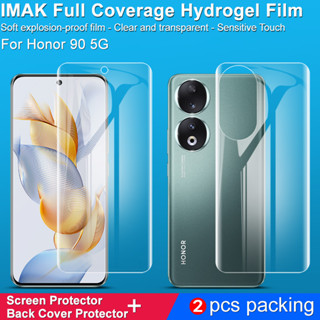 Imak Hydrogel Soft Film Huawei Honor 90 5G ครอบคลุมเต็มรูปแบบ HD Huawei ป้องกันหน้าจอ บางเฉียบ ฟิล์มด้านหน้า / ฟิล์มด้านหลัง