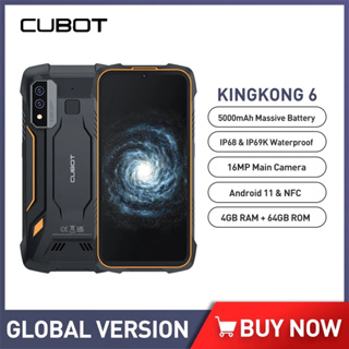 Cubot KingKong สมาร์ทโฟน 6 IP68 รอม 64GB 128GB ขยาย NFC 4G ซิมคู่ แอนดรอยด์ แบตเตอรี่ 5000mAh ทนทาน