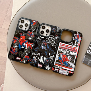 Casetify เคสโทรศัพท์มือถือ PC แข็ง กันกระแทก ลายการ์ตูน Marvel Spider Thread Venom สําหรับ iPhone 14 Pro Max 13 12 Pro Max 12 12 Pro