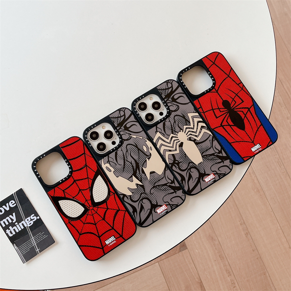 Casetify เคสโทรศัพท์มือถือ PC แข็ง กันกระแทก ลาย The Spider Man Mask สําหรับ iPhone 14 Pro Max 13 12