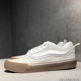 รองเท้าผ้าใบลําลอง Vans OLD SKOOl ส้นเตี้ย แบบหนา สีขาว สไตล์คลาสสิก