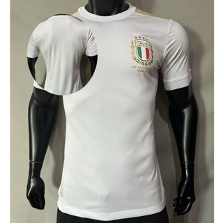 【Player Issue】เสื้อกีฬาแขนสั้น ลายทีมชาติฟุตบอล Italy 125th Anniversary 2023 24 คุณภาพสูง