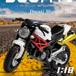 โมเดลรถจักรยานยนต์ Ducati Monster 795 โลหะผสมสังกะสี 1/18 ของเล่นสําหรับเด็กผู้ชาย อายุ 3 ปีขึ้นไป