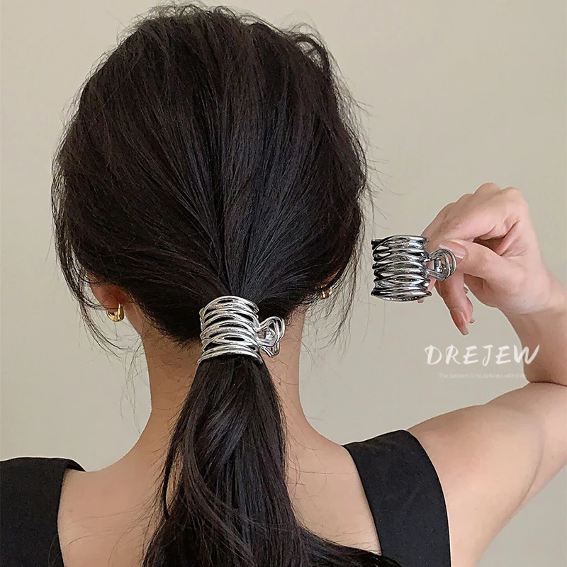 DREJEW กิ๊บติดผมหางม้า โลหะ ไฮเอนด์ เข้ากับทุกการแต่งกาย เรียบง่าย เครื่องประดับผม สําหรับผู้หญิง