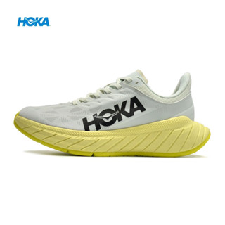 HOKA ONE ONE Racing Carbon plate Road รองเท้าวิ่ง【Carbon X2】รองเท้ากีฬาดูดซับแรงกระแทก