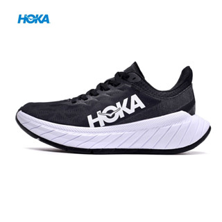 HOKA ONE ONE Racing Carbon plate Road รองเท้าวิ่ง【Carbon X2】รองเท้ากีฬาดูดซับแรงกระแทก