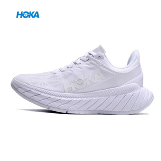 HOKA ONE ONE Racing Carbon plate Road รองเท้าวิ่ง【Carbon X2】รองเท้ากีฬาดูดซับแรงกระแทก