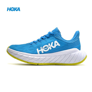 HOKA ONE ONE Racing Carbon plate Road รองเท้าวิ่ง【Carbon X2】รองเท้ากีฬาดูดซับแรงกระแทก