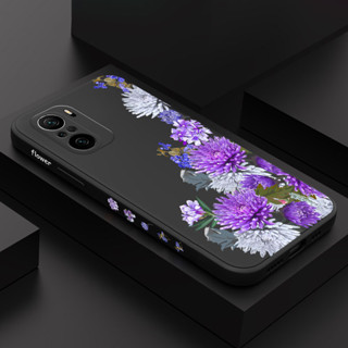 เคสโทรศัพท์มือถือซิลิโคน ลายดอกมะลิ สีม่วง แบบสร้างสรรค์ สําหรับ Xiaomi Poco F3 F2 X3 M3 Pro 5G GT NFC