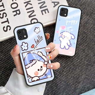 สําหรับ OPPO A16K เคสโทรศัพท์ OPPO A16E กระจกนิรภัย เคสนิ่ม TPU ขอบป้องกัน แข็ง กันกระแทก แฟชั่น ฝาหลัง