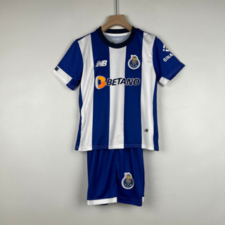 เสื้อกีฬาแขนสั้น ลายทีมชาติฟุตบอล Porto FC 2023-24 ชุดเหย้า สําหรับเด็ก