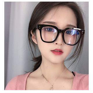 👓แว่นตาสายตาสั้น ทรงกลม ป้องกันแสงสีฟ้า เกรด -50 100 150 200 250 300 350 400 450 500 550 600 แฟชั่นสไตล์เกาหลี สําหรับผู้หญิง นักเรียน 095👓