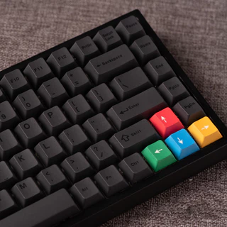 Minimalist Black keycaps PBT Dye-sub cherry profile 61/64/68/84/96/980/87/104 keycap set