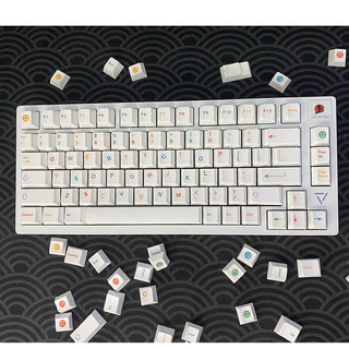 Minimalist Black keycaps PBT Dye-sub cherry profile 61/64/68/84/96/980/87/104 keycap set