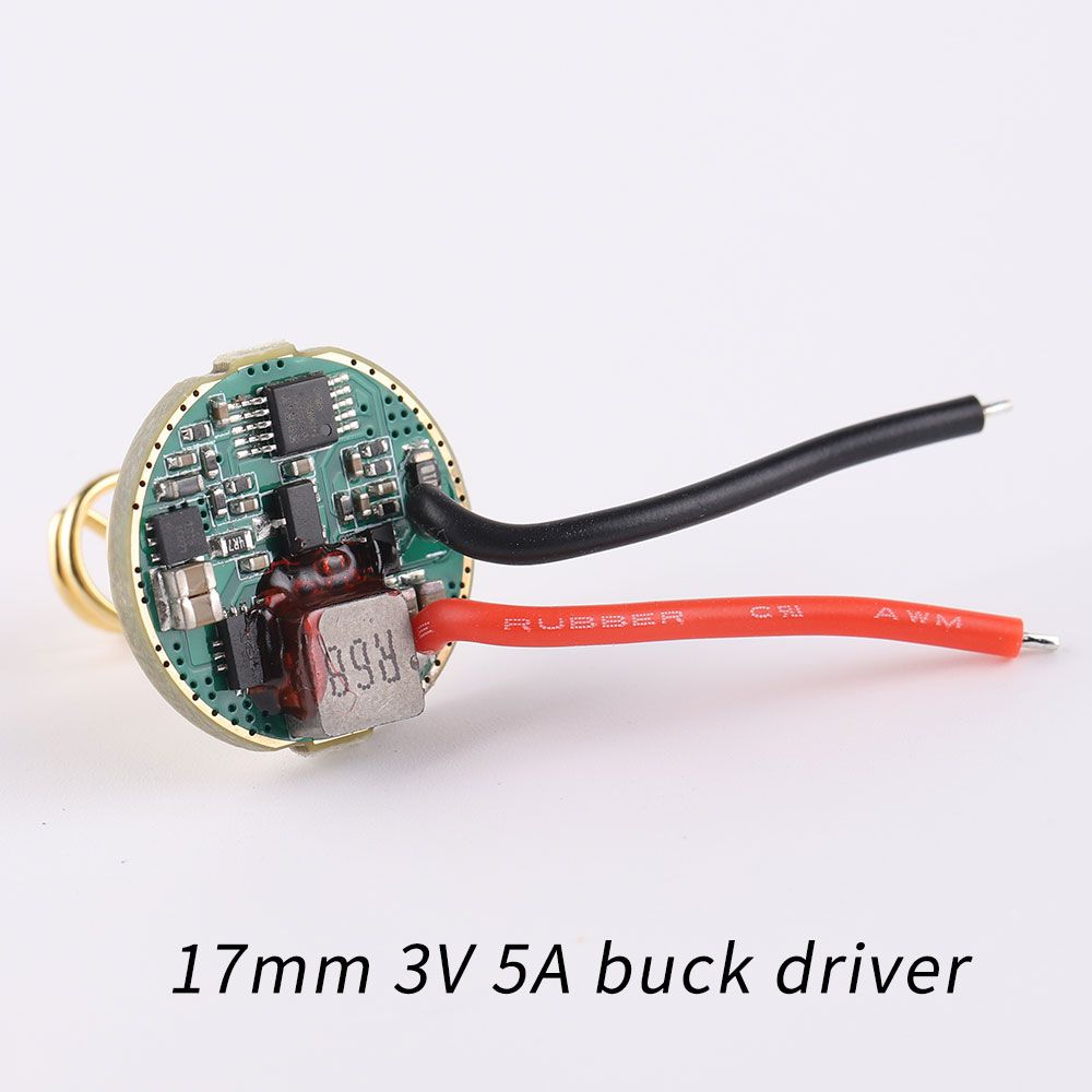 17 มม. 3V 5A buck Driver สําหรับ SST40 519A ไฟฉาย LED 12 กลุ่ม