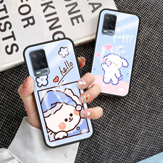 เคสโทรศัพท์มือถือกระจกนิรภัย TPU แบบนิ่ม ขอบแข็ง กันกระแทก สําหรับ OPPO A54 4G A54 4G เคส