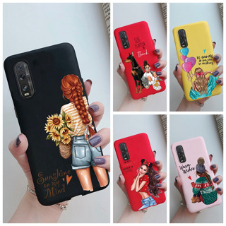 เคสโทรศัพท์มือถือ ซิลิโคนนิ่ม ป้องกันกล้อง ลายเด็กผู้หญิงสวย สําหรับ OPPO Find X2 Find X2 FindX2