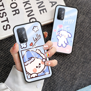 เคสโทรศัพท์มือถือกระจกนิรภัย TPU แบบนิ่ม ขอบแข็ง กันกระแทก สําหรับ OPPO A74 5G A74 5G เคส