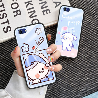 เคสโทรศัพท์มือถือกระจกนิรภัย TPU แบบนิ่ม ขอบแข็ง กันกระแทก สําหรับ OPPO A83 A83 เคส