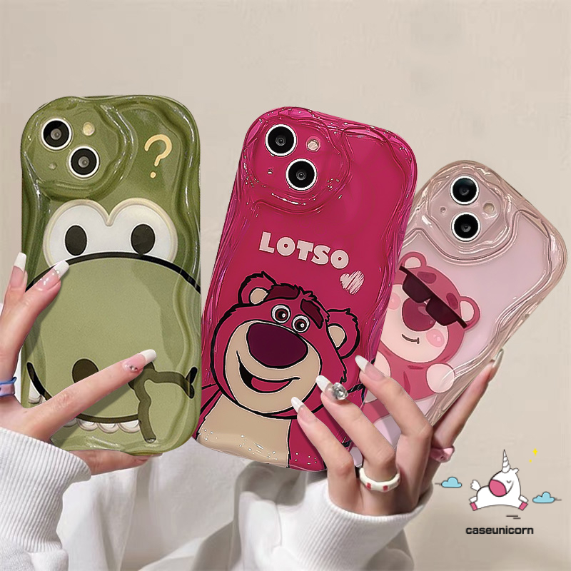เคสโทรศัพท์มือถือ ขอบโค้ง ลายไดโนเสาร์ สตรอเบอร์รี่ หมีน่ารัก สําหรับ OPPO A16 A7 A12 A57 A38 A78 A52 A58 A15 A92 A1k A74 A95 A54 A77 A55 A31 A17k A5s A16s A77s A17 A35 A53 A33 A3s A32 A12E A9 A5