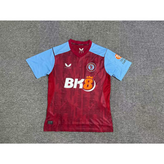 เสื้อกีฬาแขนสั้น ลายทีมชาติฟุตบอล Aston Villa 2324 ไซซ์ S - XXL