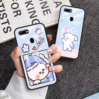 เคสโทรศัพท์มือถือกระจกนิรภัย TPU แบบนิ่ม ขอบแข็ง กันกระแทก สําหรับ OPPO F9 F9 เคส