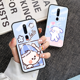 เคสโทรศัพท์มือถือกระจกนิรภัย TPU แบบนิ่ม ขอบแข็ง กันกระแทก สําหรับ OPPO F11 F11 เคส