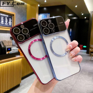 เคสโทรศัพท์มือถือแบบใส กันกระแทก ขนาดใหญ่ พร้อมแหวนแม่เหล็ก สําหรับ iPhone 14 14 14 Plus 14 Pro 13 13 Pro Max 13 Pro