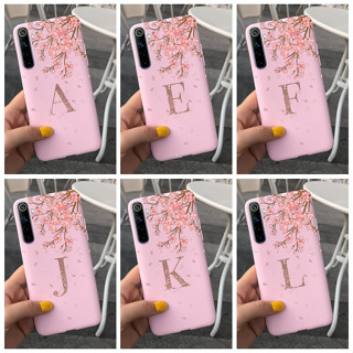 เคสโทรศัพท์มือถือ ซิลิโคนนิ่ม ลายตัวอักษร Sakura สีชมพู แฟชั่น สําหรับ Realme 6 6Pro 6 Pro RMX2001 RMX2061 RMX2063