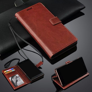 เคสโทรศัพท์มือถือหนัง ฝาพับ สีพื้น เรียบง่าย สําหรับ Vivo Y69 Y71 Y91C Vivo 1811 1812 1814 1818 1820 1907 1723 1724
