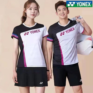 Yonex ชุดกีฬา เสื้อแขนสั้น ระบายอากาศ ดูดซับเหงื่อ แห้งเร็ว สําหรับผู้ชายและผู้หญิง เหมาะกับการวิ่ง ฟิตเนส วอลเลย์บอล 2023