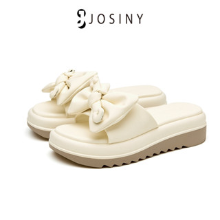 JOSINY รองเท้าแตะ พื้นหนา กันลื่น ลายดอกไม้ สําหรับใส่ในบ้าน