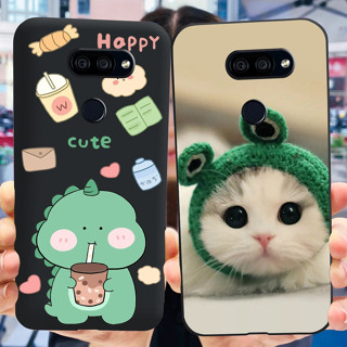 เคสโทรศัพท์มือถือ ซิลิโคนนิ่ม ลายไดโนเสาร์ แมวน่ารัก สีดํา K40S 2019 K 40s LM-X430 LMX430HM