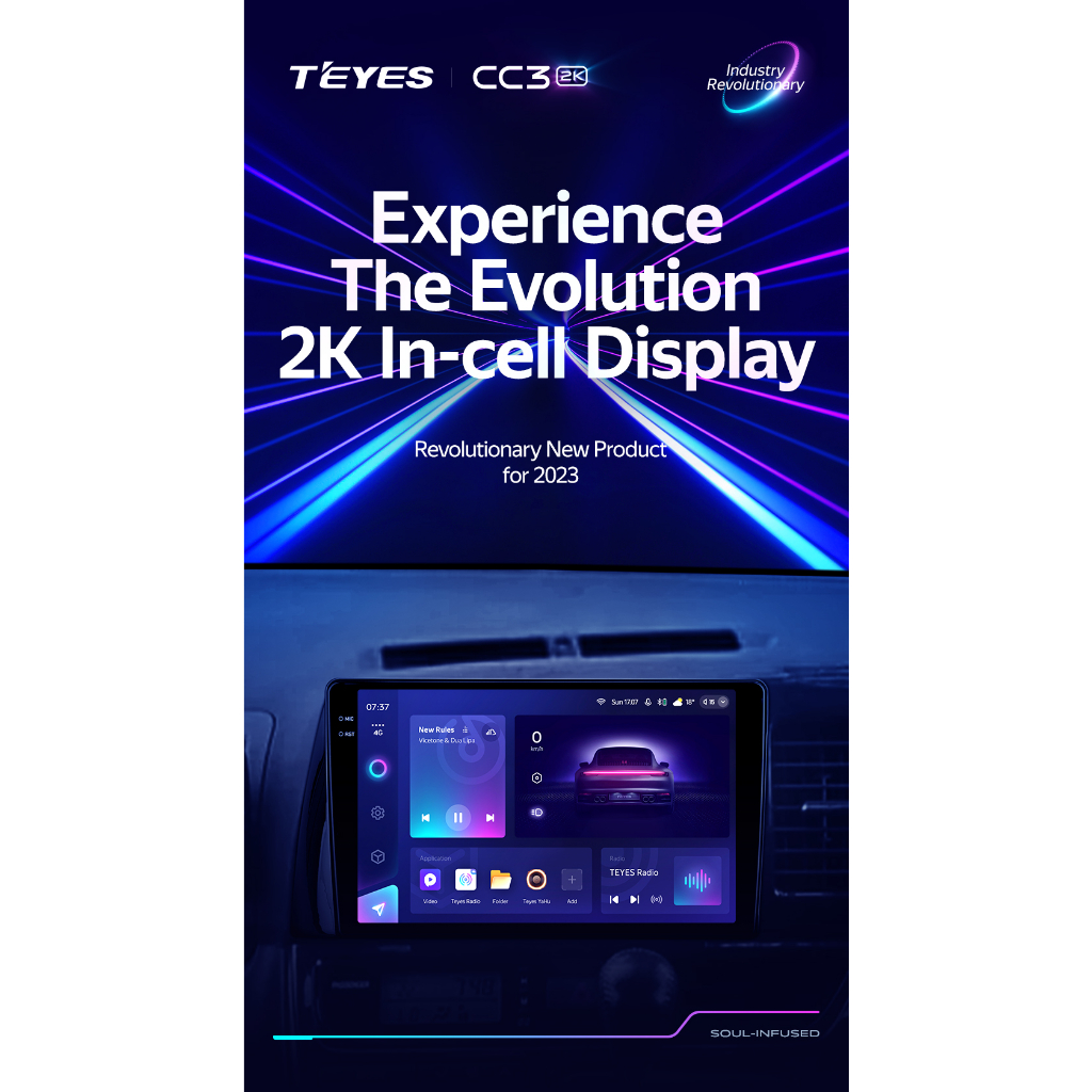 Teyes CC3 2K เครื่องเล่นมัลติมีเดีย วิทยุ GPS Android 10 No 2din 2 din dvd สําหรับ Toyota Wish XE10 2003-2009