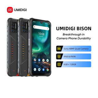 Umidigi BISON สมาร์ทโฟน IP68 IP69K กันน้ํา 48MP 6.3 นิ้ว FHD+ หน้าจอ 6GB 8GB+128GB NFC 4G